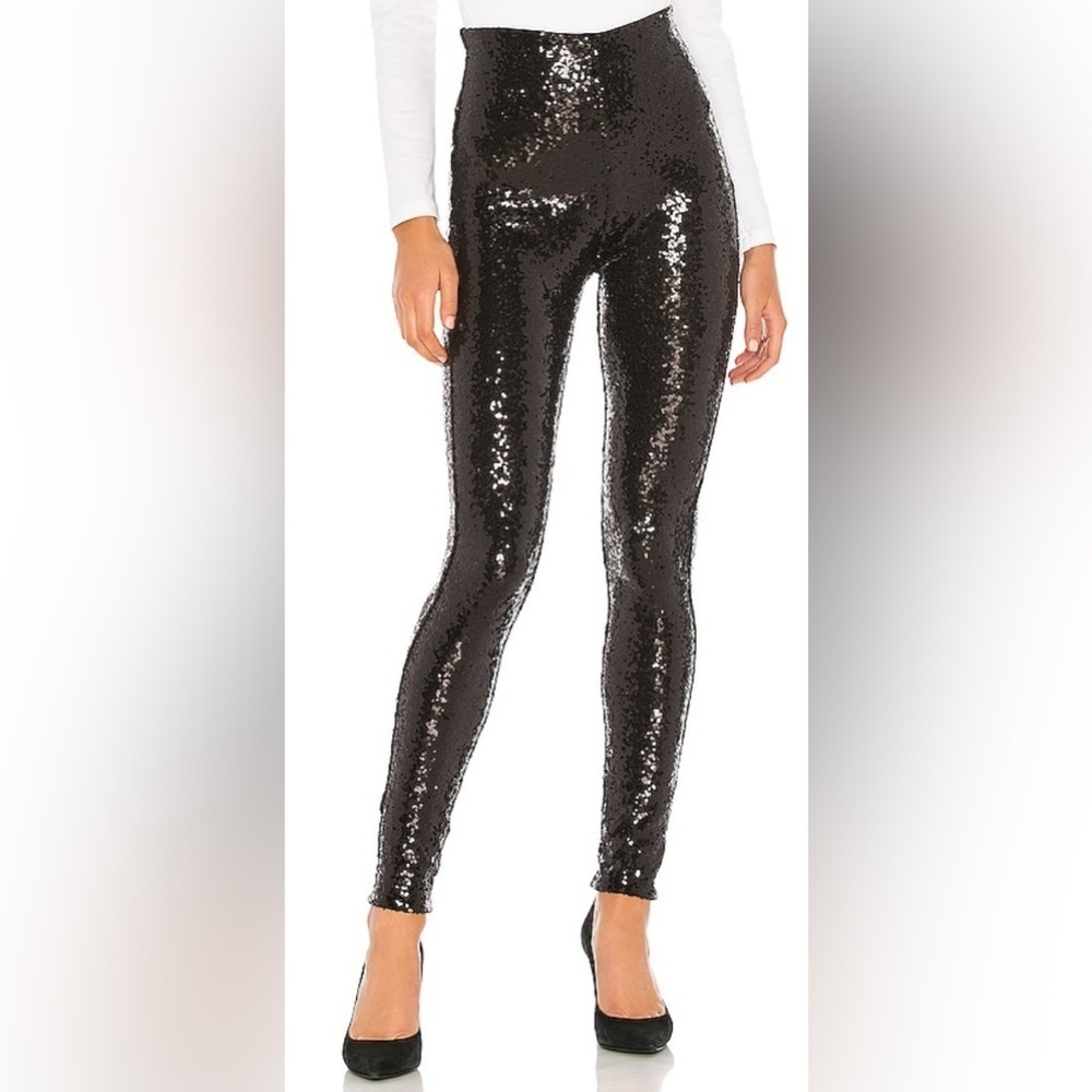 NWT Commando Black Sequin Leggings Size Large